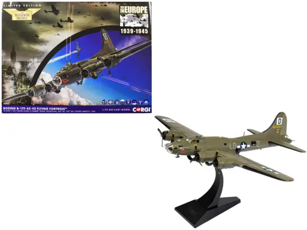 Boeing B-17F Flying Fortress Bomber Aircraft "42-6087 Royal Flush Lieutenant Robert 'Rosie' Rosenthal 418th BS 100th Bomb Group Thorpe Abbotts" (1943) United States Army Air Forces "The Aviation Archive" Series 1/72 Diecast Model by Corgi #1
