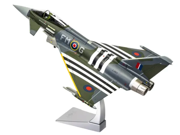 Eurofighter Typhoon FGR4 Fighter Aircraft "ZJ913 FM-G Moggy D-Day 80th Anniversary Display Scheme" (2024) Royal Air Force "The Aviation Archive" Series 1/48 Diecast Model by Corgi #5