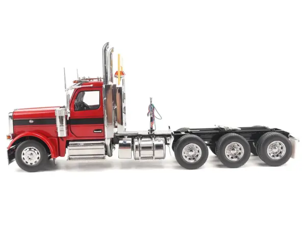 Peterbilt 589 Tridem-Axle Truck Tractor with Day Cab Legendary Red "Transport Series" 1/32 Diecast Model by Diecast Masters #2