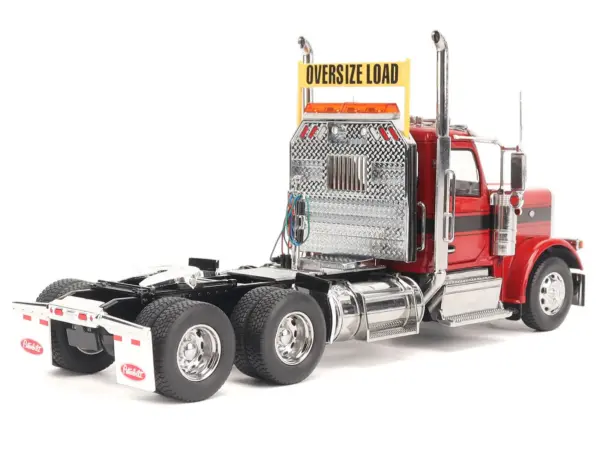Peterbilt 589 Tandem-Axle Truck Tractor with Day Cab Legendary Red "Transport Series" 1/32 Diecast Model by Diecast Masters #3