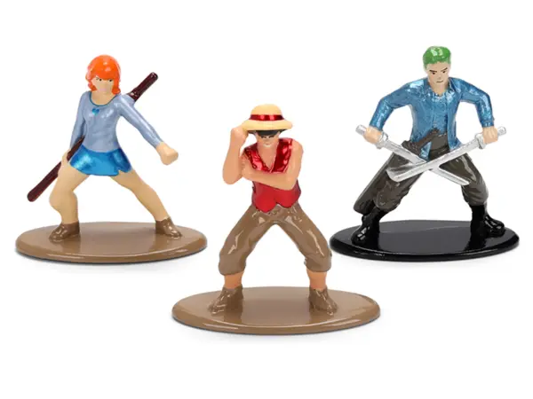 Set of 3 Diecast Figures "One Piece" (2023-Current) TV Series "Nano Metalfigs" Series Diecast Models by Jada #3
