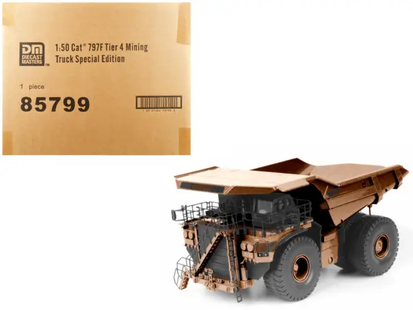 CAT Caterpillar 797F 4 Tier Mining Truck Copper Finish Special Edition "Commemorative" Series 1/50 Diecast Model by Diecast Masters #1