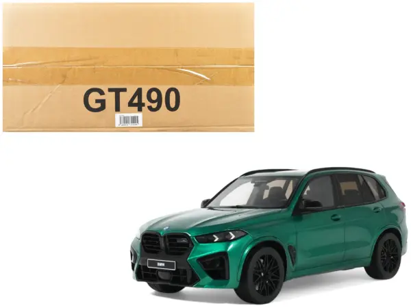 2023 BMW X5 M Competition Isle of Man Green Metallic 1/18 Model Car by GT Spirit #1