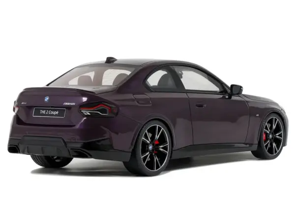 2023 BMW M240i Thundernight Purple Metallic 1/18 Model Car by GT Spirit #5