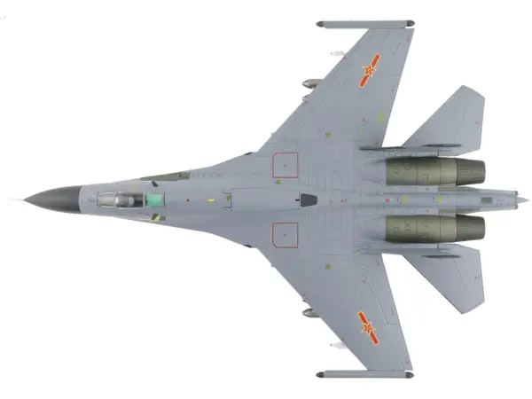 Shenyang J-11A Fighter Aircraft "40547 Golden Helmet" (2014) People's Liberation Army Air Force with 1/8 Scale Golden Helmet "Air Power Series" 1/72 Diecast Model by Hobby Master #3