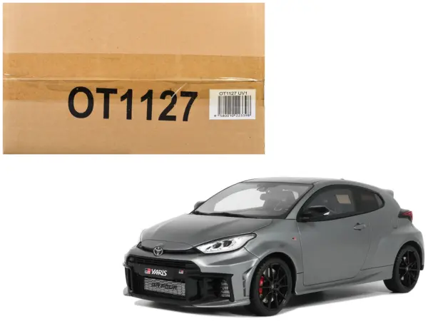 2024 Toyota GR Yaris Precious Metal Gray Metallic Limited Edition to 999 pieces Worldwide 1/18 Model Car by Otto Mobile #1