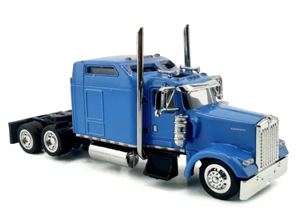 Kenworth W900L Truck Tractor with Sleeper Cab Baby Blue 1/87 (HO) Scale Plastic Model Car by HO Logistics #3