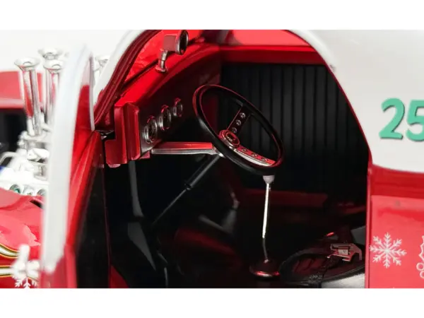 1940 Gasser "Stockin Stuffer" Red Chrome with White Top and Graphics Limited Edition to 126 pieces Worldwide 1/18 Diecast Model Car by ACME #3