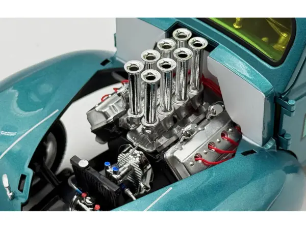 1940 Gasser "Laffin Gas" Teal Metallic with Graphics Limited Edition to 306 pieces Worldwide 1/18 Diecast Model Car by ACME #3