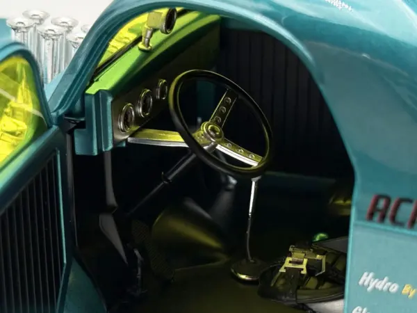 1940 Gasser "Laffin Gas" Teal Metallic with Graphics Limited Edition to 306 pieces Worldwide 1/18 Diecast Model Car by ACME #4