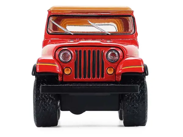1980 Jeep CJ-7 Laredo Red with Tan Top "All Terrain" Series 17 1/64 Diecast Model Car by Greenlight #4