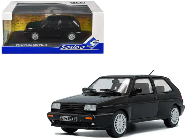 1989 Volkswagen Golf Rallye G60 Black 1/43 Diecast Model Car by Solido #1