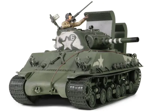 Sherman M4 (105) Howitzer Medium Tank "US Army 711th Tank Battalion Okinawa" (1945) "Engine Plus" Series 1/32 Diecast Model by Metal Proud #2