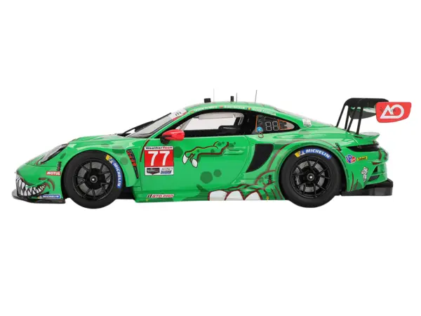 Porsche 911 GT3 R (992) #77 Klaus Bachler - Laurin Heinrich - Alessio Picariello "AO Racing - Rexy" IMSA "24 Hours of Daytona" (2025) 1/18 Model Car by Top Speed #3