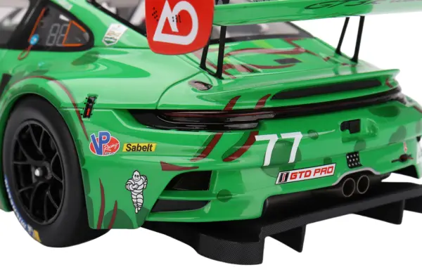 Porsche 911 GT3 R (992) #77 Klaus Bachler - Laurin Heinrich - Alessio Picariello "AO Racing - Rexy" IMSA "24 Hours of Daytona" (2025) 1/18 Model Car by Top Speed #4