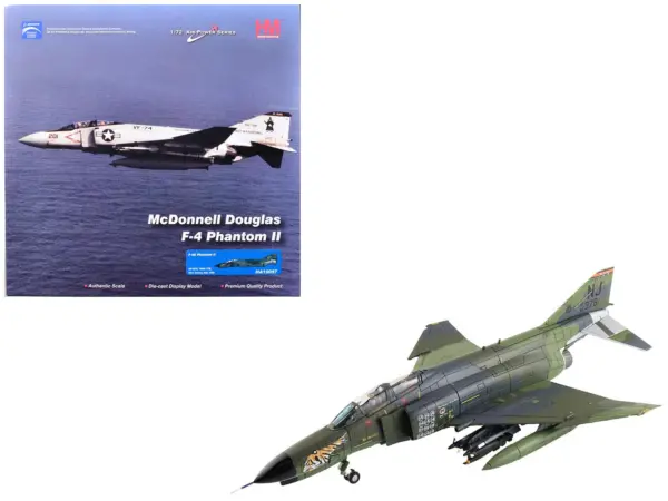 McDonnell Douglas F-4E Phantom II Fighter-Bomber Aircraft "108th Tactical Fighter Wing New Jersey" (1988) United States Air Force "Air Power Series" 1/72 Diecast Model by Hobby Master #1
