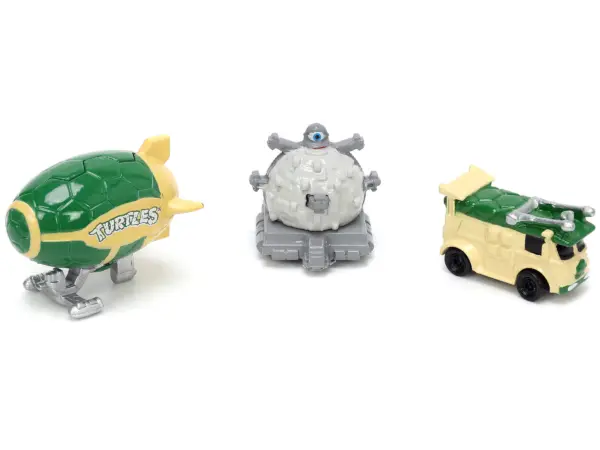 "Teenage Mutant Ninja Turtles" 3 piece Set "Nickelodeon" "Nano Hollywood Rides" Series Diecast Model Cars by Jada #2