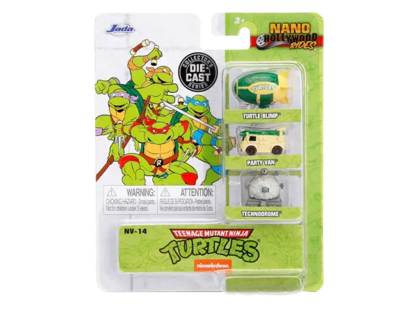 "Teenage Mutant Ninja Turtles" 3 piece Set "Nickelodeon" "Nano Hollywood Rides" Series Diecast Model Cars by Jada #3