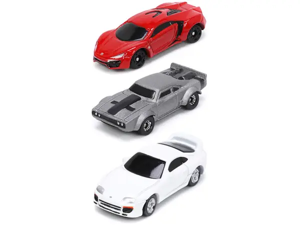 "Fast & Furious" Movie 3 piece Set Series 4 "Nano Hollywood Rides" Series Diecast Model Cars by Jada #2