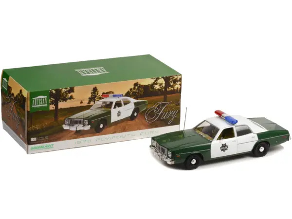1975 Plymouth Fury Green and White "Capitol City Police" 1/18 Diecast Model Car by Greenlight #3