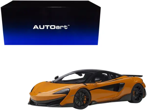Mclaren 600LT Myan Orange and Carbon 1/18 Model Car by Autoart #1