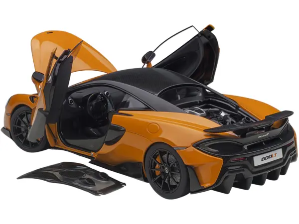 Mclaren 600LT Myan Orange and Carbon 1/18 Model Car by Autoart #2