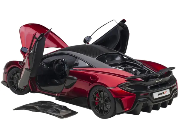 Mclaren 600LT Vermillion Red and Carbon 1/18 Model Car by Autoart #2