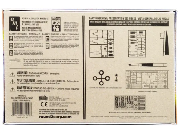 Skill 2 Model Kit 1934 Copperhead Rear-Engine Double A Fuel Dragster 1/25 Scale Model by AMT #4