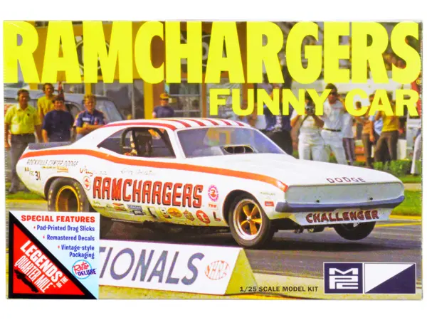 Skill 2 Model Kit Dodge Challenger Ramchargers Funny Car "Legends of the Quarter Mile" 1/25 Scale Model by MPC #1