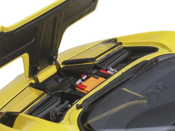 Bugatti EB110 SS Super Sport Giallo Bugatti Yellow with Silver Wheels 1/18 Model Car by Autoart #3