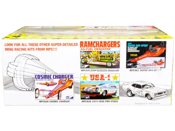 Skill 2 Model Kit Dodge Challenger Ramchargers Funny Car "Legends of the Quarter Mile" 1/25 Scale Model by MPC #3