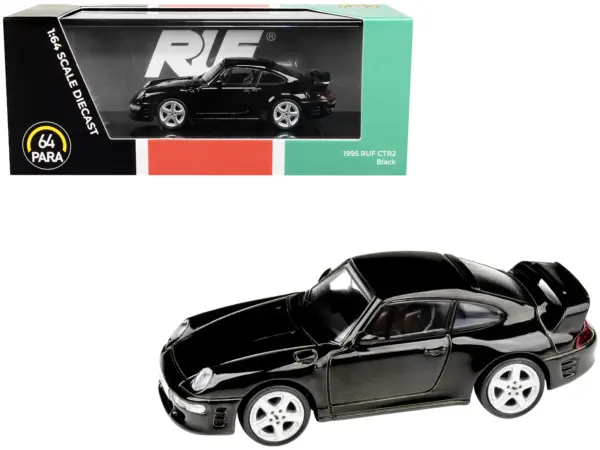 1995 RUF CTR2 Black 1/64 Diecast Model Car by Paragon #1