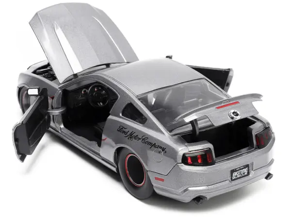 2010 Ford Mustang GT Gray Metallic with Flames "Ford Motor Company" "Bigtime Muscle" Series 1/24 Diecast Model Car by Jada #3