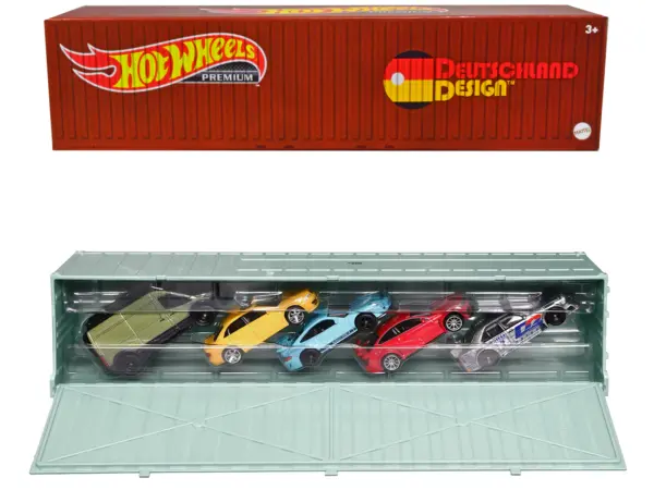 2022 "Deutschland Design" 5 piece Set with Container "Car Culture" Series Diecast Model Cars by Hot Wheels #1