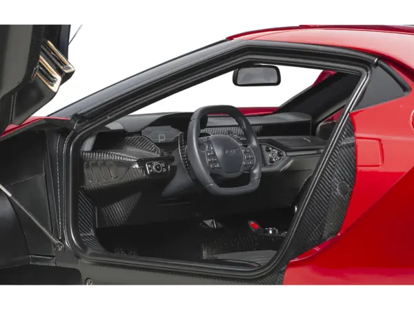 2017 Ford GT Liquid Red Metallic with Silver Stripes 1/12 Model Car by Autoart #4