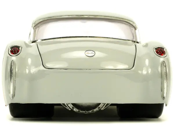 1957 Chevrolet Corvette Beige with Pink Interior with Bugs Bunny Figure "Looney Tunes" "Hollywood Rides" Series 1/24 Diecast Model Car by Jada #5