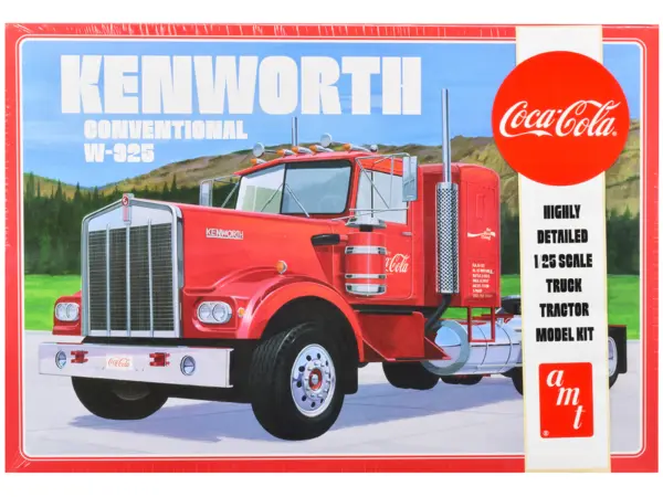 Skill 3 Model Kit Kenworth Conventional W-925 Tractor Truck "Coca-Cola" 1/25 Scale Model by AMT #1