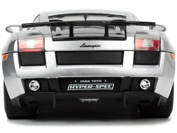 Lamborghini Gallardo Superleggera Silver Metallic with Yellow Stripes "Hyper-Spec" Series 1/24 Diecast Model Car by Jada #5