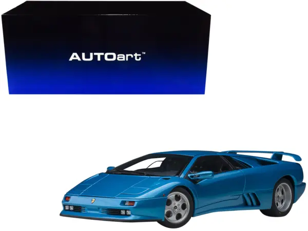 Lamborghini Diablo SE30 Blu Sirena Blue Metallic 1/18 Model Car by Autoart #1
