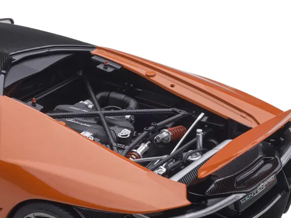 Lamborghini Centenario Arancio Argos / Pearl Orange with Carbon Top 1/18 Model Car by Autoart #4