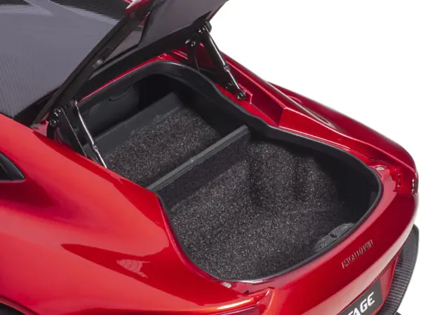 2019 Aston Martin Vantage RHD (Right Hand Drive) Hyper Red Metallic with Carbon Top 1/18 Model Car by Autoart #3