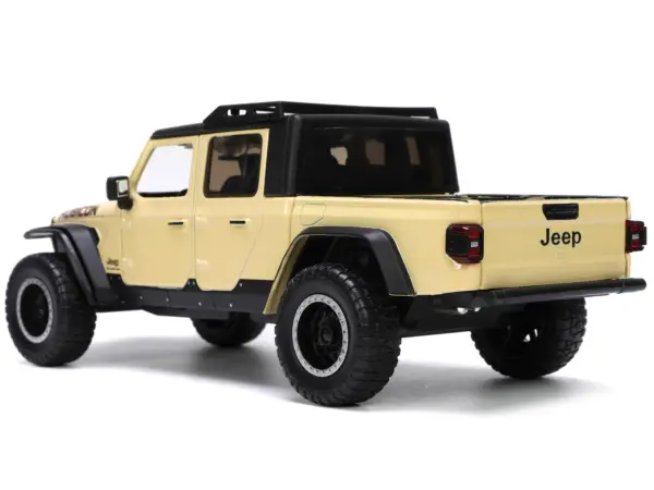 2020 Jeep Gladiator Rubicon Pickup Truck Cream with Roof Rack with Extra Wheels "Just Trucks" Series 1/24 Diecast Model Car by Jada #3
