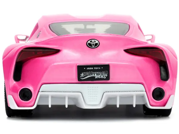 Toyota FT-1 Concept Pink Metallic and Pink Ranger Diecast Figurine "Power Rangers" "Hollywood Rides" Series 1/24 Diecast Model Car by Jada #5