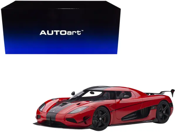 Koenigsegg Agera RS Chili Red with Black Accents 1/18  Model Car by Autoart #1