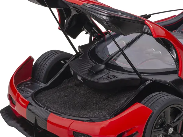 Koenigsegg Agera RS Chili Red with Black Accents 1/18  Model Car by Autoart #3