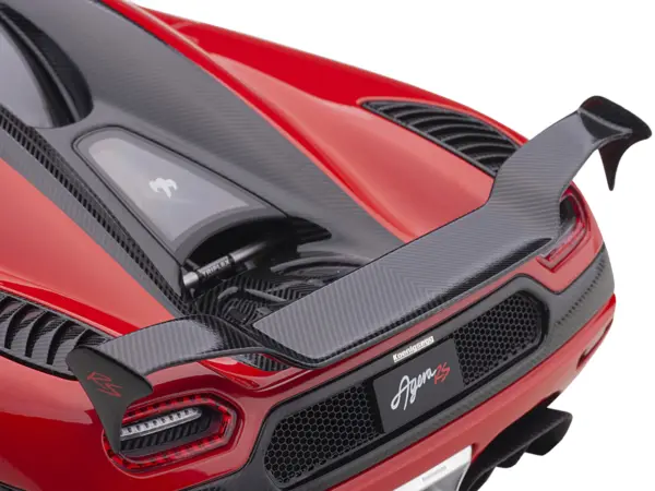 Koenigsegg Agera RS Chili Red with Black Accents 1/18  Model Car by Autoart #4
