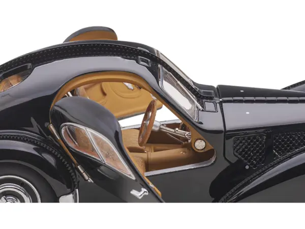 1938 Bugatti Type 57SC Atlantic with Disc Wheels Black 1/43 Diecast Model Car by Autoart #4