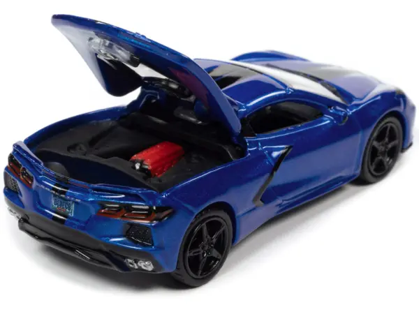 2020 Chevrolet Corvette Elkhart Lake Blue Metallic "Sports Cars" Limited Edition 1/64 Diecast Model Car by Auto World #2
