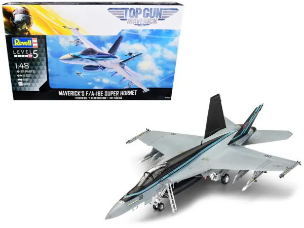 Level 5 Model Kit Maverick's F/A-18E Super Hornet Jet "Top Gun: Maverick" (2022) Movie 1/48 Scale Model by Revell #1