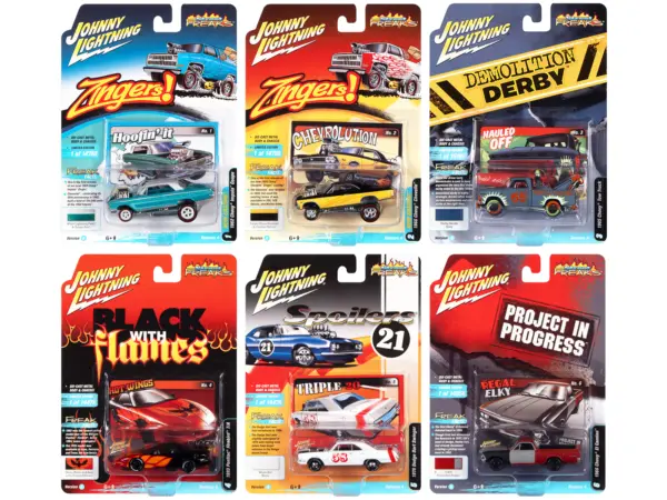 "Street Freaks" 2021 Set A of 6 Cars Release 4 1/64 Diecast Model Cars by Johnny Lightning #1